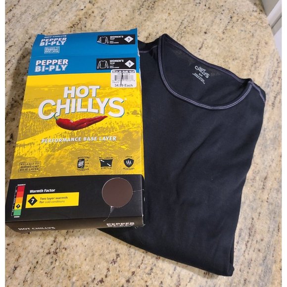 Hot Chillys Tops New Hot Chillys Womens S Pepper Biply Crew Neck